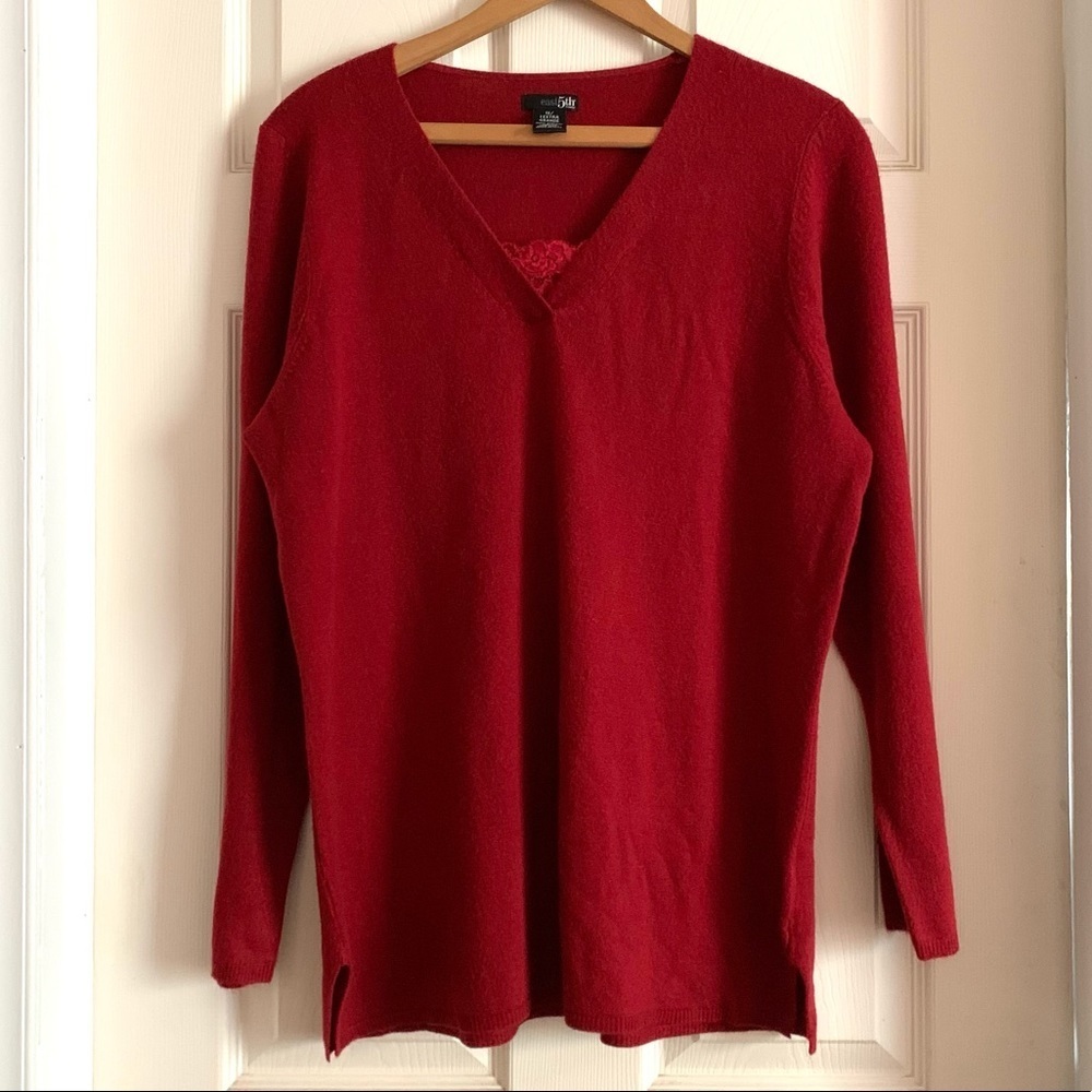 East 5th Woman Red Long Sleeve Blouse Size 1X - Picture 13 of 14